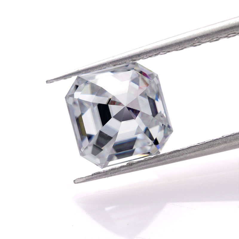 Цветная игра или огонь свободный драгоценный камень Defwhite Asscher Cut Moissanite Diamond Heat
