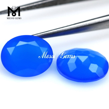 Hot Sale Fashion Gemstone Oval Agate Beads 8x10 Loose Blue Agate Stone