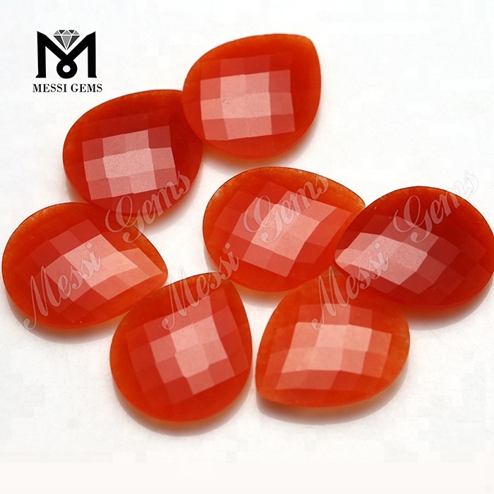 wholesale double faceted red jade stone price