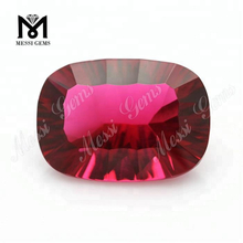 Cushion 13 X 18 MM Concave Cut Red Glass Gemstone