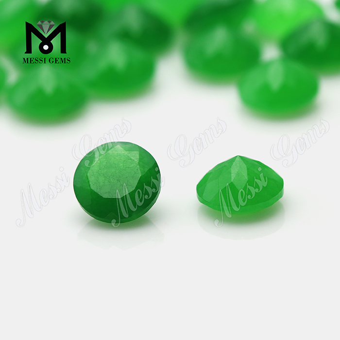 Round Shape Emerald Green Agate Beads Gemstone Natural Gemstone