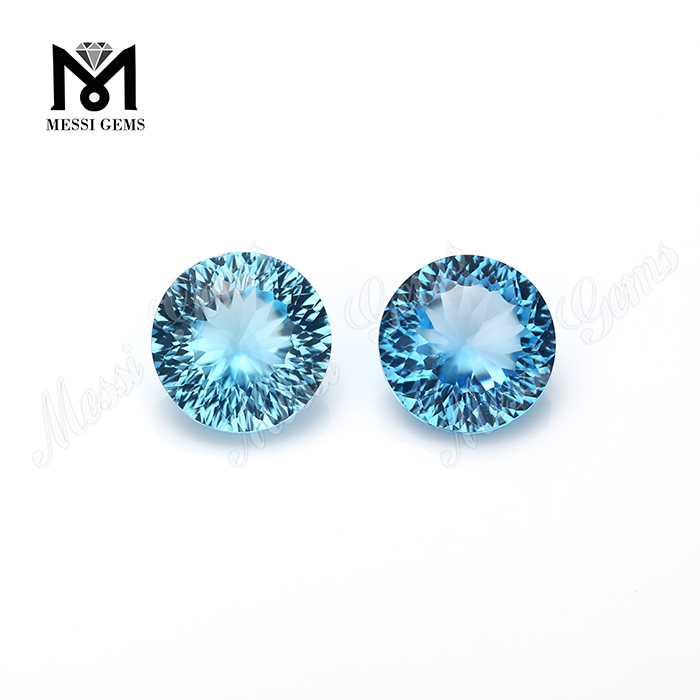 Round 6MM Blue Natural Topaz Gemstone from Messi Gems