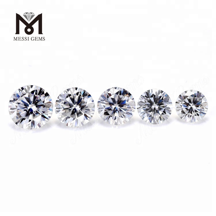 Synthetic Def White Round moissanite diamond Price Wuzhou Factory Messigems