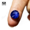 Wuzhou wholesale price synthetic blue star sapphire oval stone