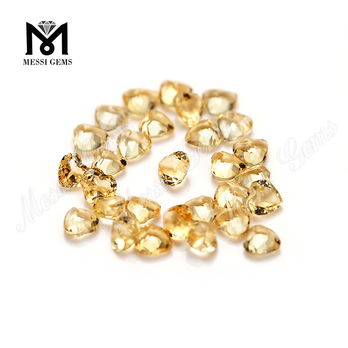 Wholesale high quality gemstone heart shape natural citrine stone price