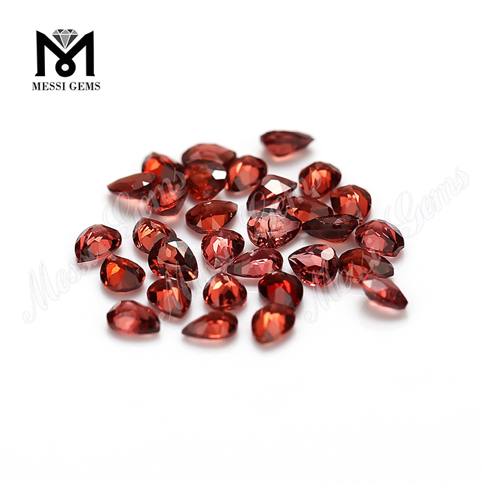 Wuzhou Factory Pear 3*4mm Garnet Natural Stone