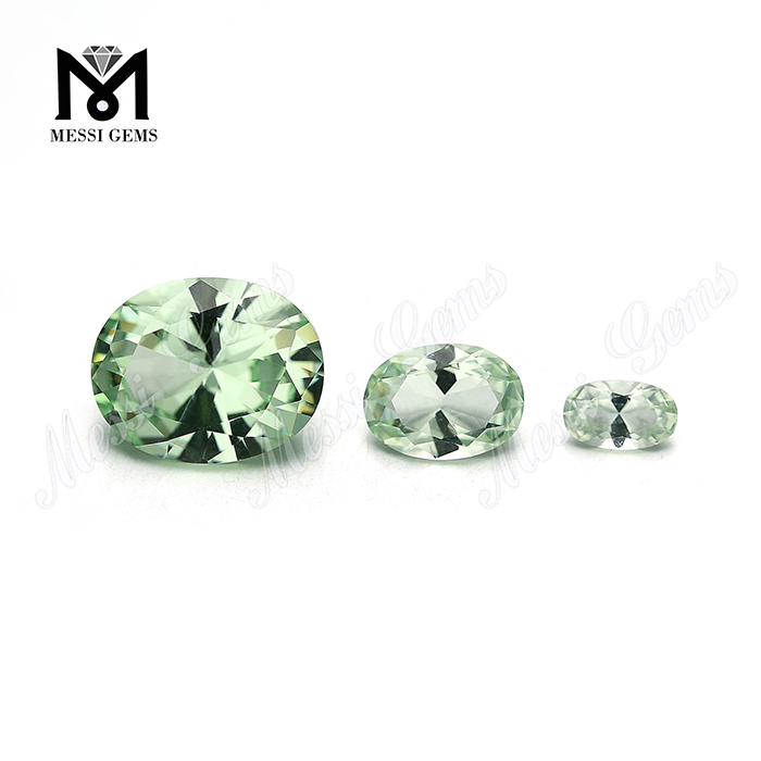 #A2248 green oval shape color change nanosital synthetic sital gemstone