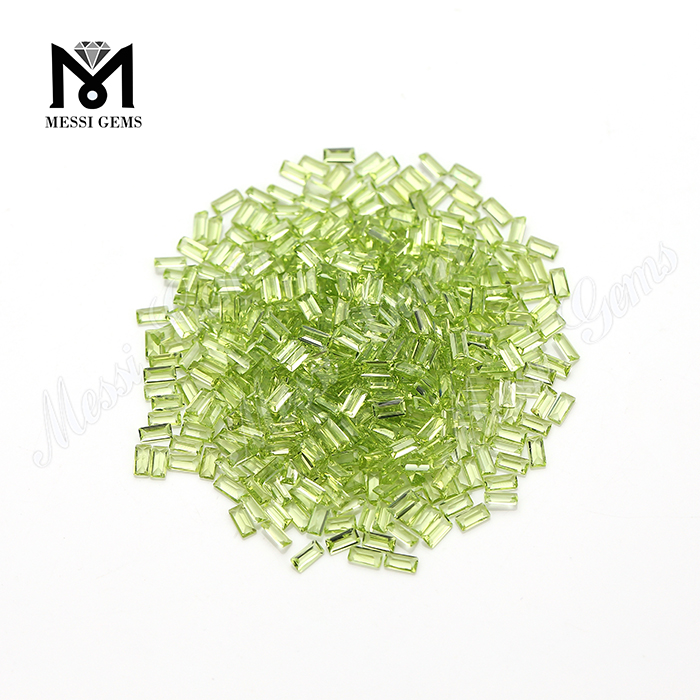 baguette cut small loose gemstones natural peridot from factory