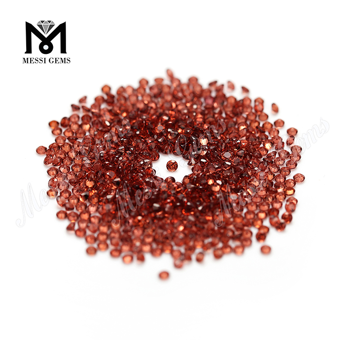 Wholesale loose 2mm round cut natural red garnet gemstone price