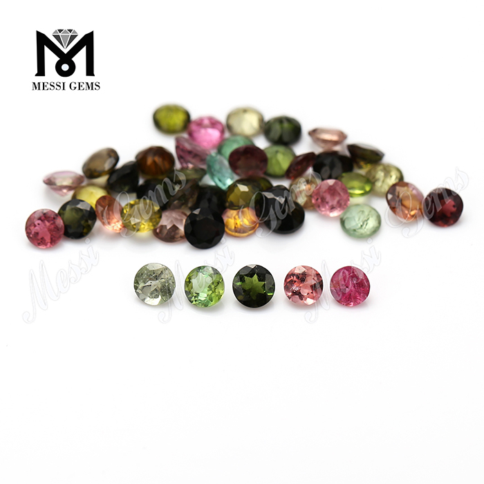 Multi Color Round Brilliant Cut Natural Tourmaline Price