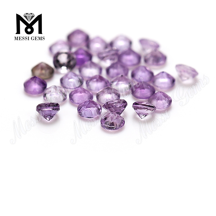 3.0mm round faceted natural amethyst loose stones from stock