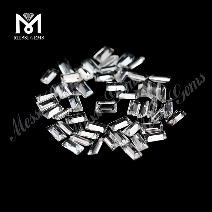 2x4mm emerald cut white topaz loose white topaz stones