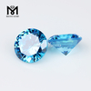 Wuzhou Factory Price 8.0mm Round Aquamamrine Cubic Zirconia For Jewelry