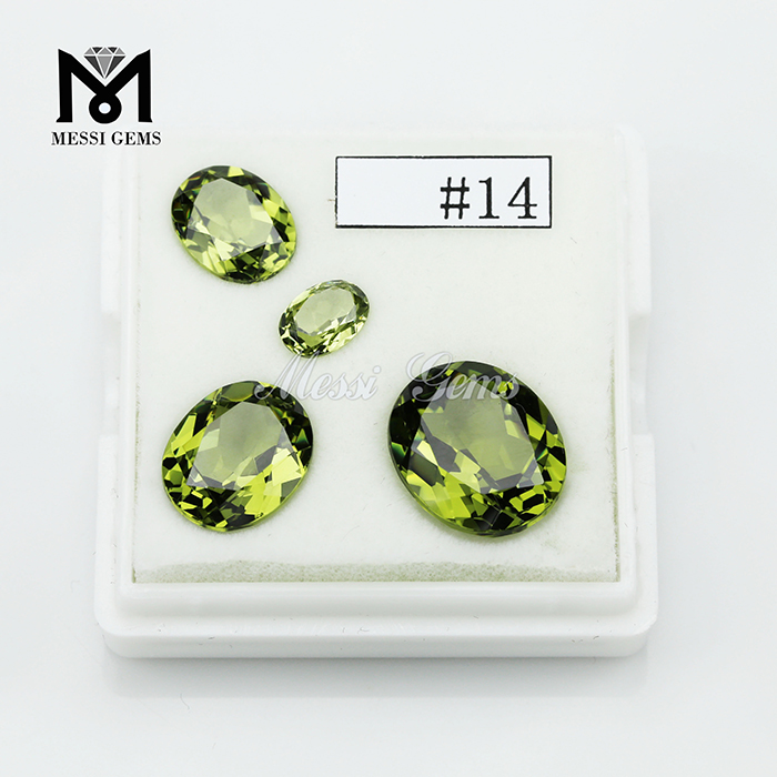 Wholesale #14 olive nano sital gemstone synthetic nanosital stone
