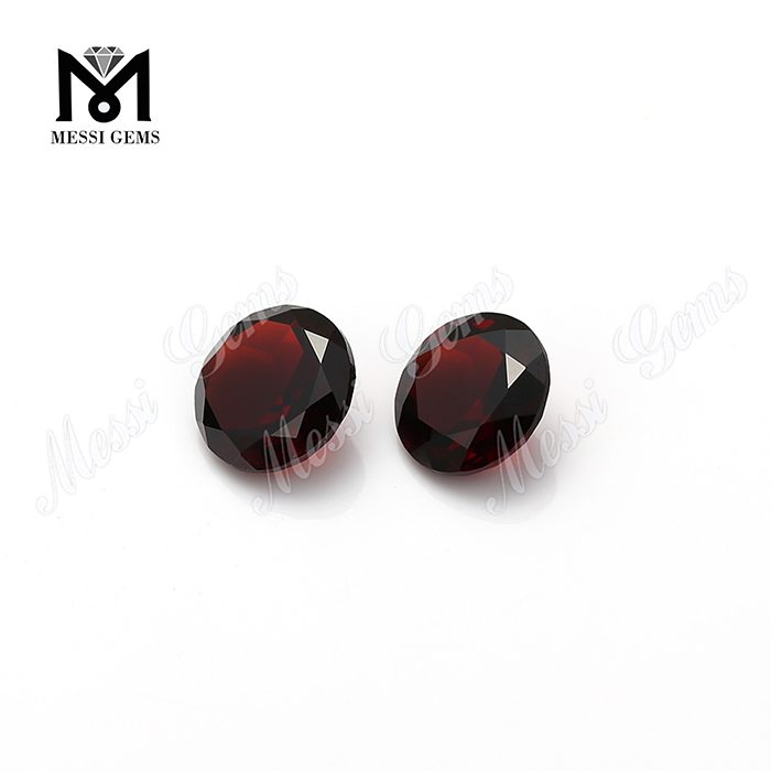 Chinese cheap 9mm round cut natural red garnet gemstones price