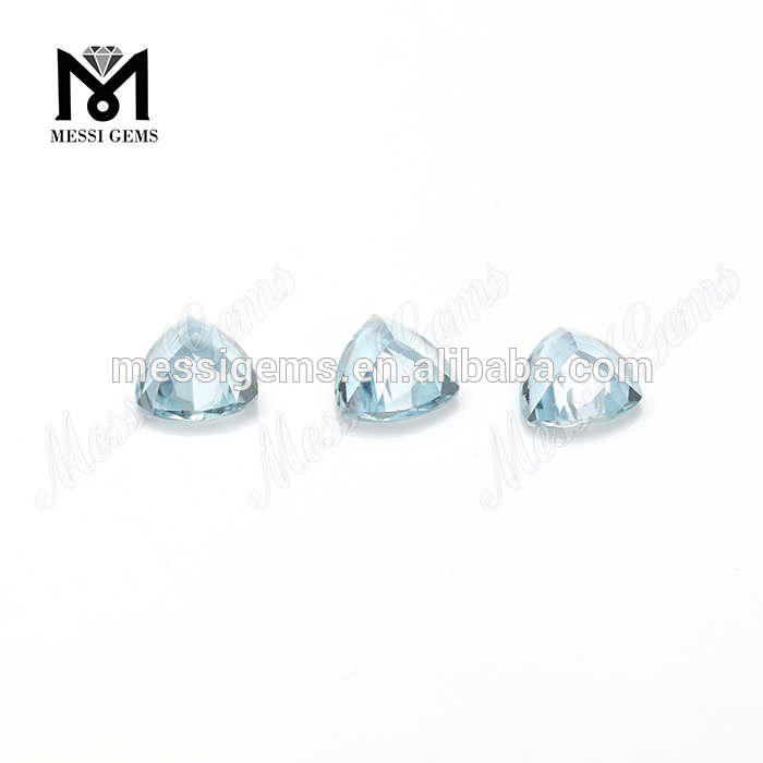 China Factory Hand cut Trillion cut Natural Aquamarine gemstone