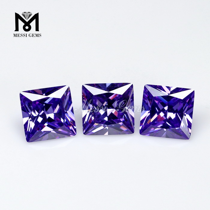 Wuzhou factory price high quality square cut loose stone cubic zirconia