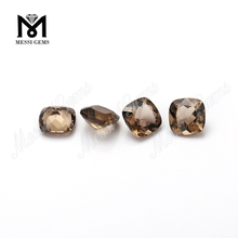 cushion cut 6x6mm smoky quartz loose natural crystal stones