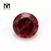 synthetic 5# corundum round brilliant cut wholesale ruby stone prices