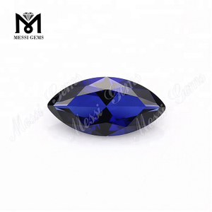 2.5*5mm marquise machine cut 34# blue sapphire synthetic corundum stone