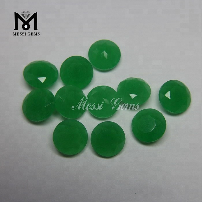 New Fashion Loose Gemstones Round Quartz Green Jade