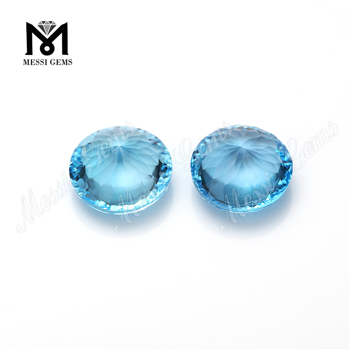 Round 6MM Blue Natural Topaz Gemstone from Messi Gems