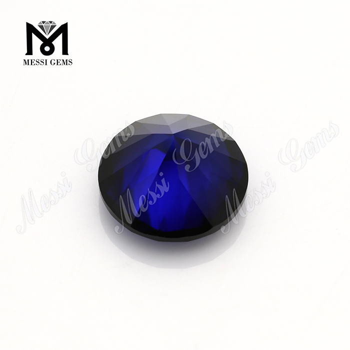 AAA 라운드 34# Sapphire Blue Corundum 합성 루비 스톤즈 가격