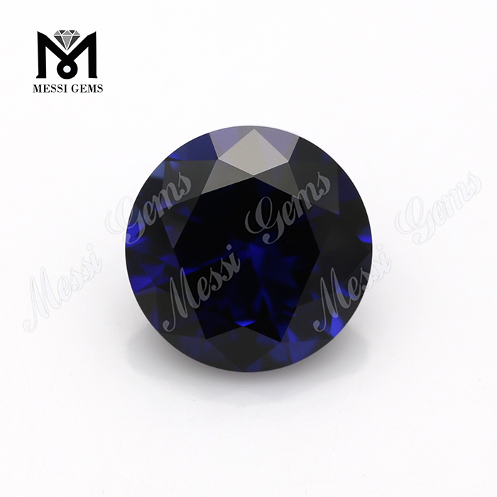 Wholesale 34# blue round shape 9mm corundum synthetic ruby