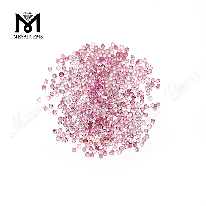 Factory price round brilliant cut 1.4mm natural pink tourmaline