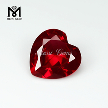 Loose Gemstone synthetic ruby heart shape factory ruby prices