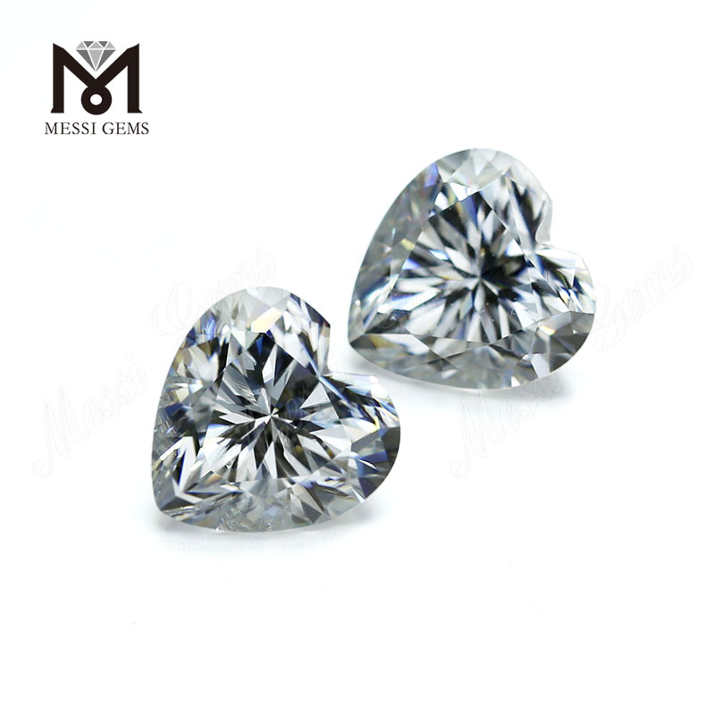 Heart Cut Large Size 14x14MM White moissanite diamond Per Carat Price