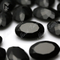 Wholesale good quality 13*18 oval gemstone natural black agate