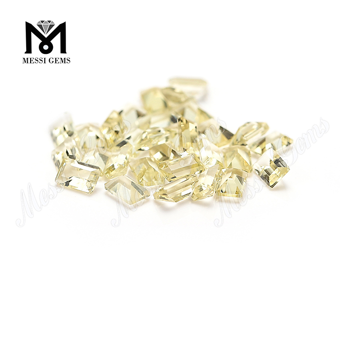 Baguette Cut Crystal Lemon Color Natural Lemon Quartz Gemstones