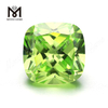 Factory Price Loose Cushion Cut 10 x 10 mm Green Apple Color Cubic Zirconia Stone
