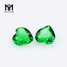 6*6 heart shape wholesale emerald green glass stone