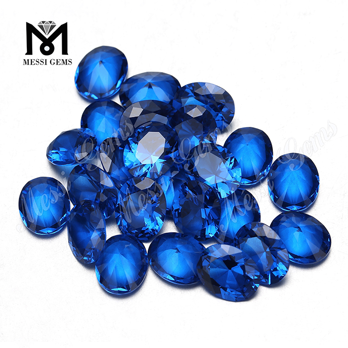 8*10楕円形Sapphire Synthetic Loose Gemstone Nano Gems