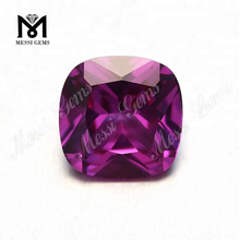 color changing #46 ruby cushion 12*12mm synthetic corundum ruby