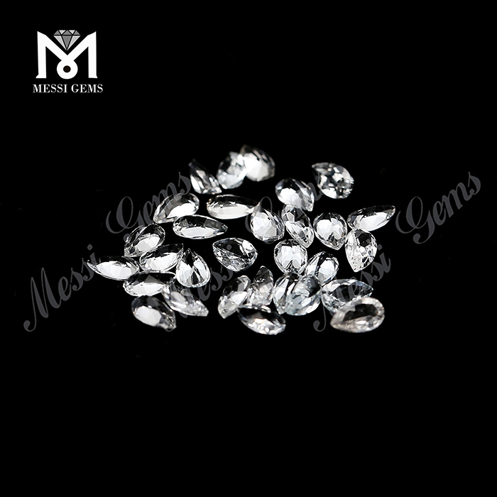 pear cut loose natural stones AAA white topaz wholesale price