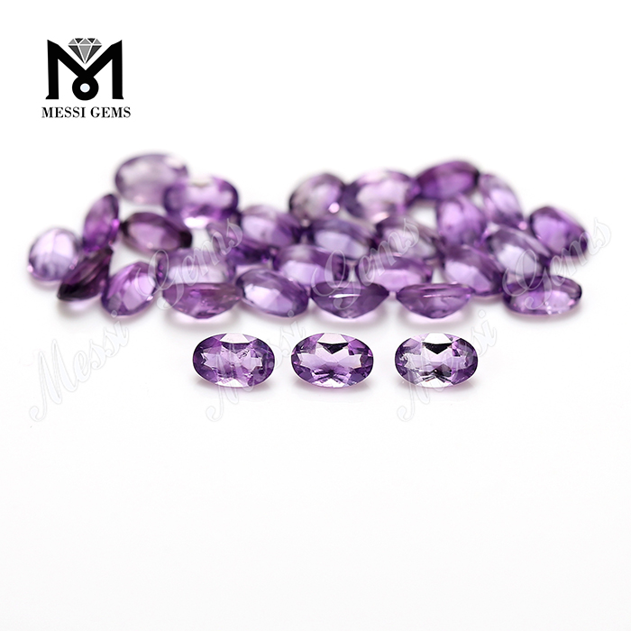 Oval 4x6mm natural wholesale loose Amethyst Crystal Stone