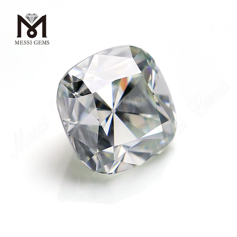 Old Mine Cushion Cut White Solitaire moissanite diamond DEF Color