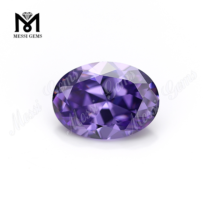 Wholesale High Quality Synthetic Zircon Oval Lavender CZ Stone