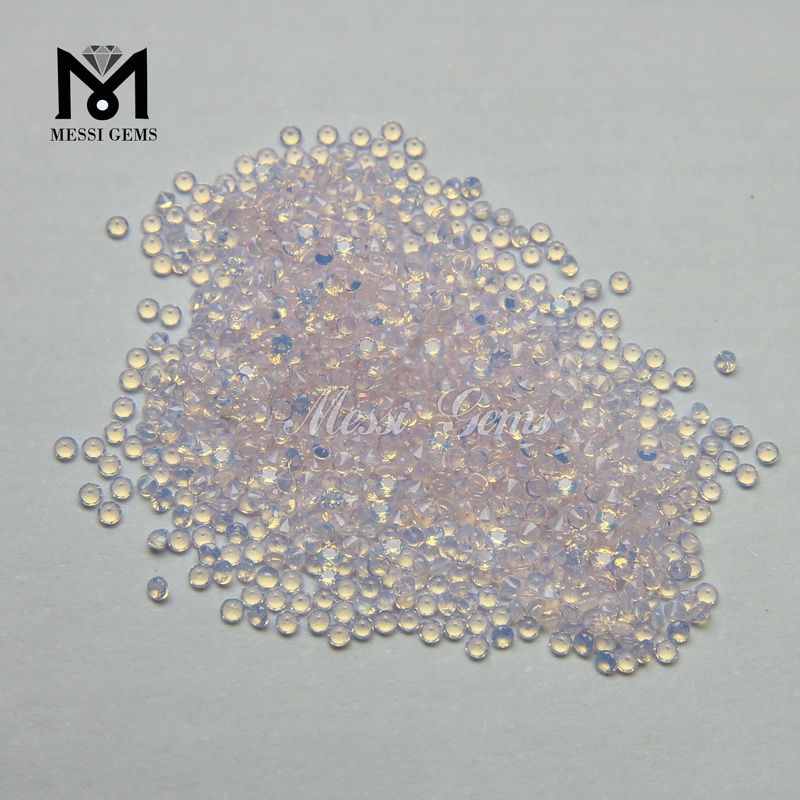 Wuzhou Factory Loose Round Shape 1.5mm Transparent Pink Nano Gems Stone