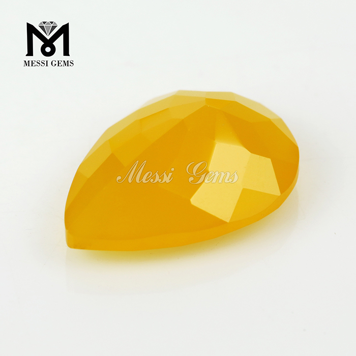 Pear cut 10x14mm yellow agate gemstones stones