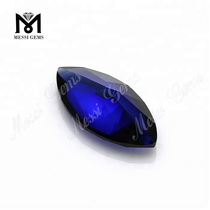 2.5*5mm marquise machine cut 34# blue sapphire synthetic corundum stone