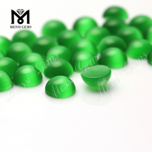 Round cabochon 10 mm water green cat's eye glass stone