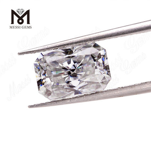 Wuzhou wholesale 9x11mm octagon radiant cut white colored moissanite diamond loose