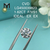 1.62 carat F VS1 Cut RD lab created diamond CVD