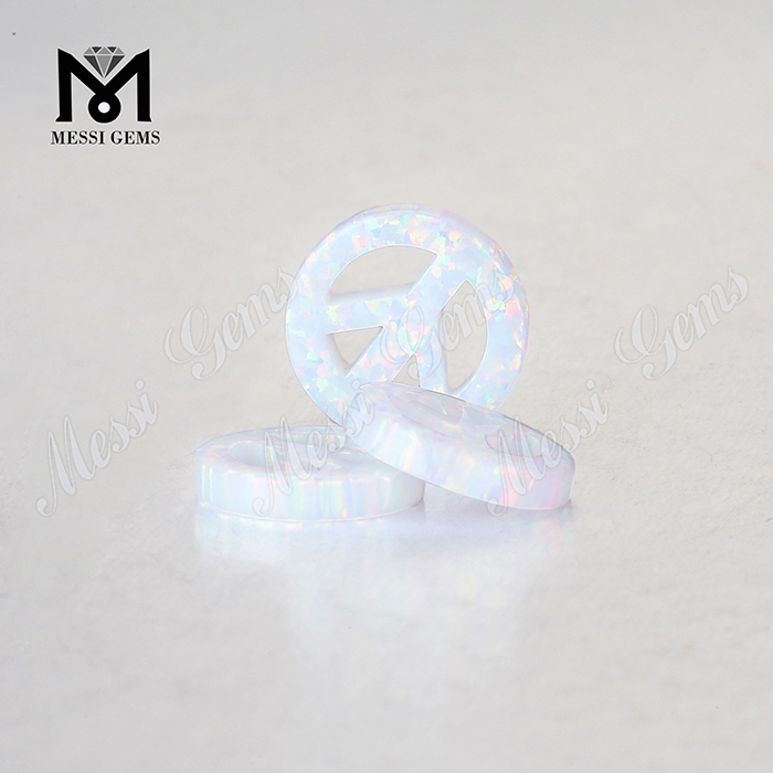 Pacas opalas de forma solta da paz, opala sintética Cabochon 