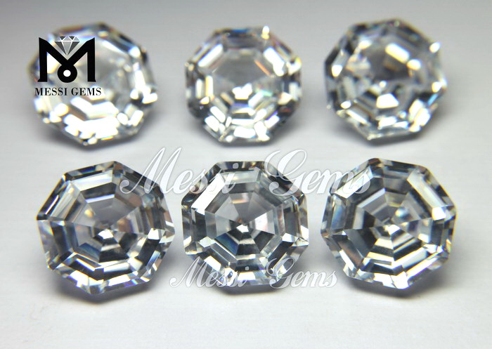 Wholesale Custom Fancy Shape Equilateral 14x14 White Zircon Price 