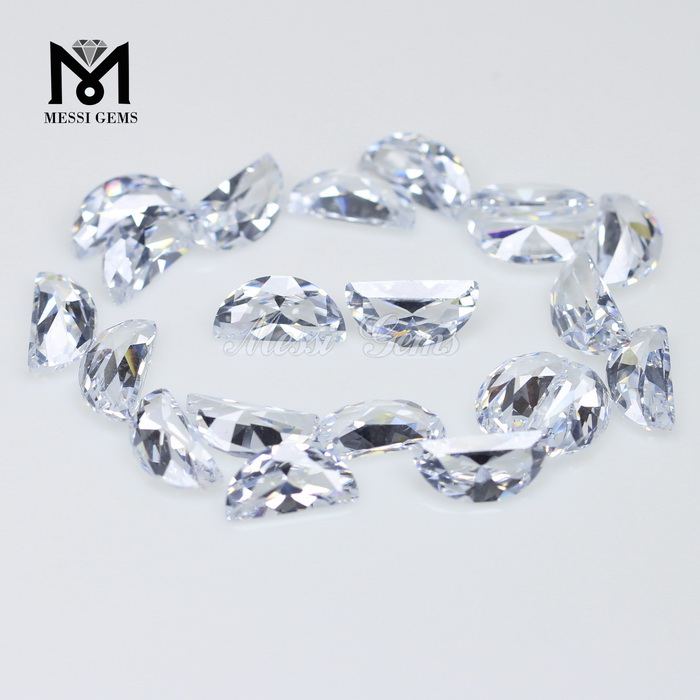 Half Moon Loose CZ cubic zirconia stones loose stones 